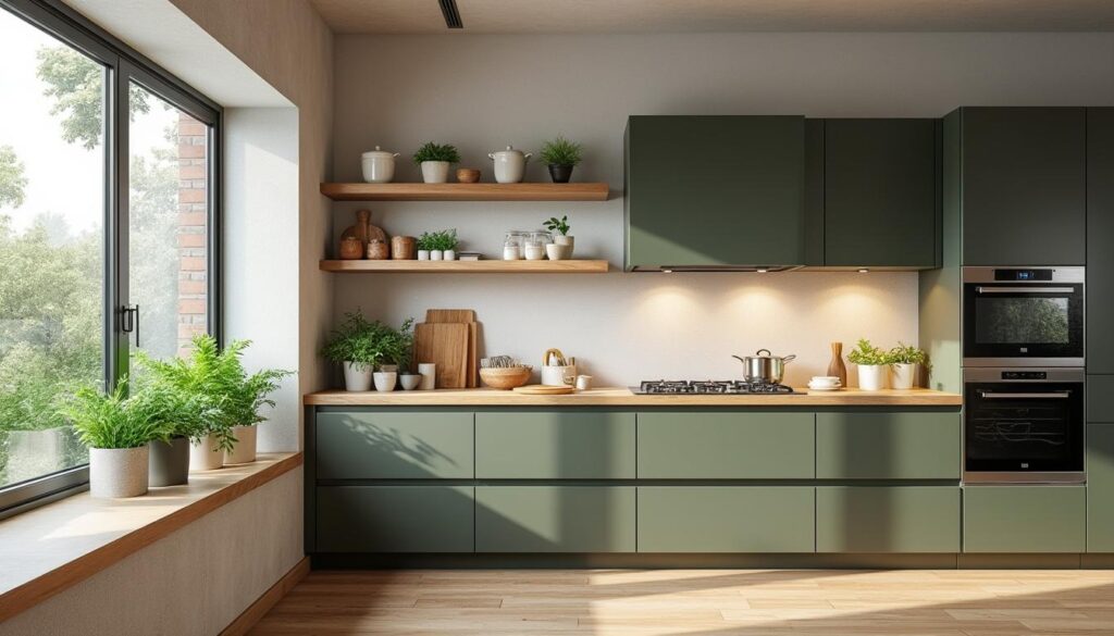 Lire la suite à propos de l’article Pourquoi choisir une cuisine vert olive et en bois